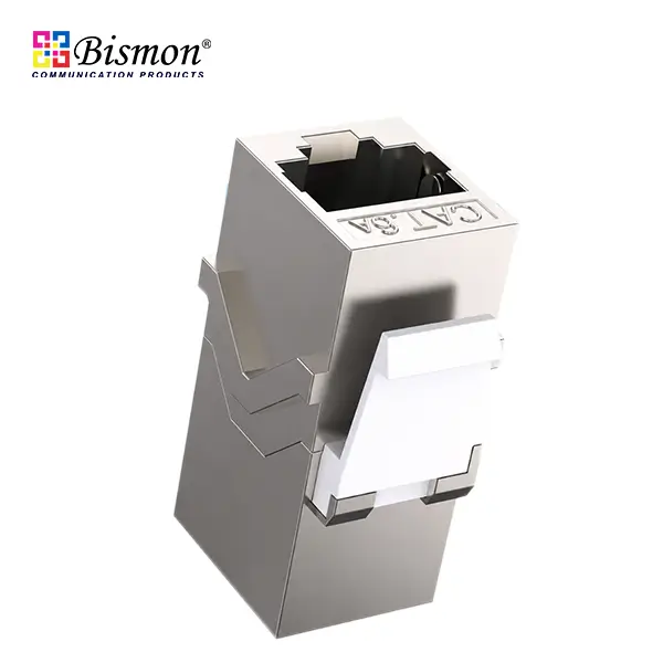 Cat6A Shielded Zinc Alloy RJ45 Inline Coupler